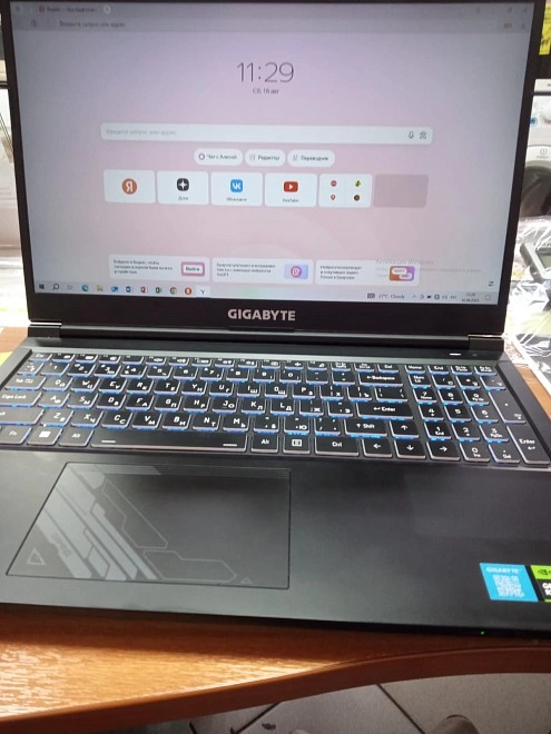 Ноутбук Gigabyte AX211NGW/Intel Core i5-12500H/16 Gb/HDD476/2,5GHz