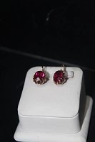 Серьги золотые с камнями 583 проба 4,87 гр 2 см ФМ