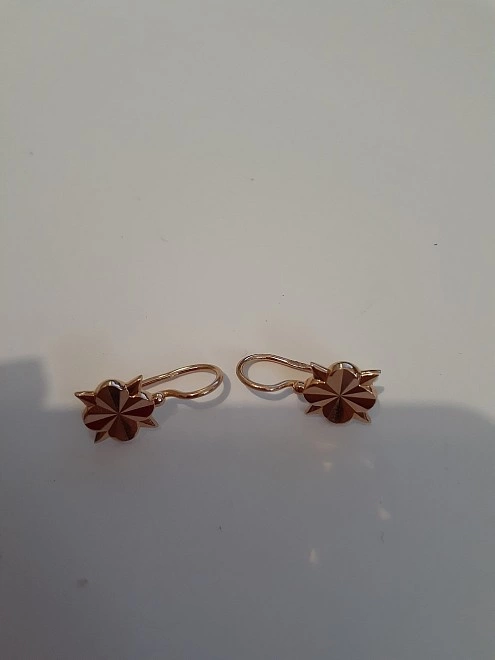 Серьги  золотые 585 проба 3,17гр Ф.М.