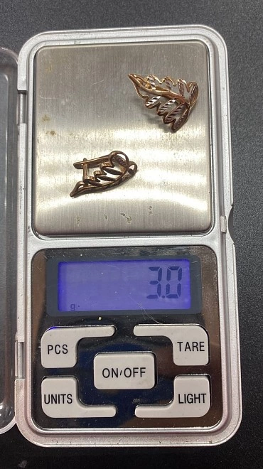 Серьги золотые 585 проба 3гр, 2см