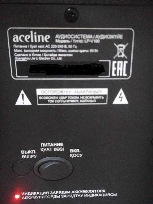 Портативная акустика Aceline LP-V100