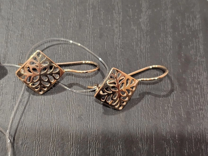 Серьги золотые с камнями  585пр 2,02гр (ФМ)