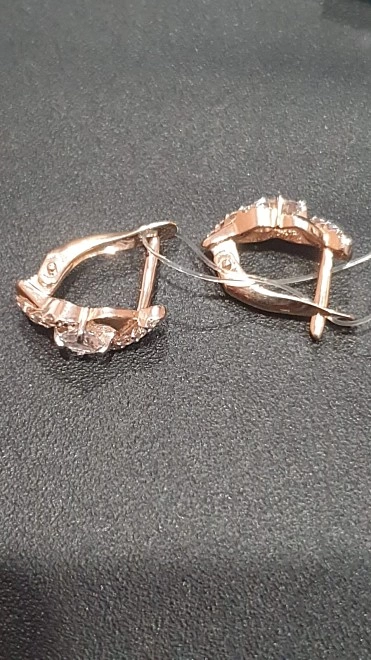 Серьги золотые с камнями  585пр 2,57гр ФМ