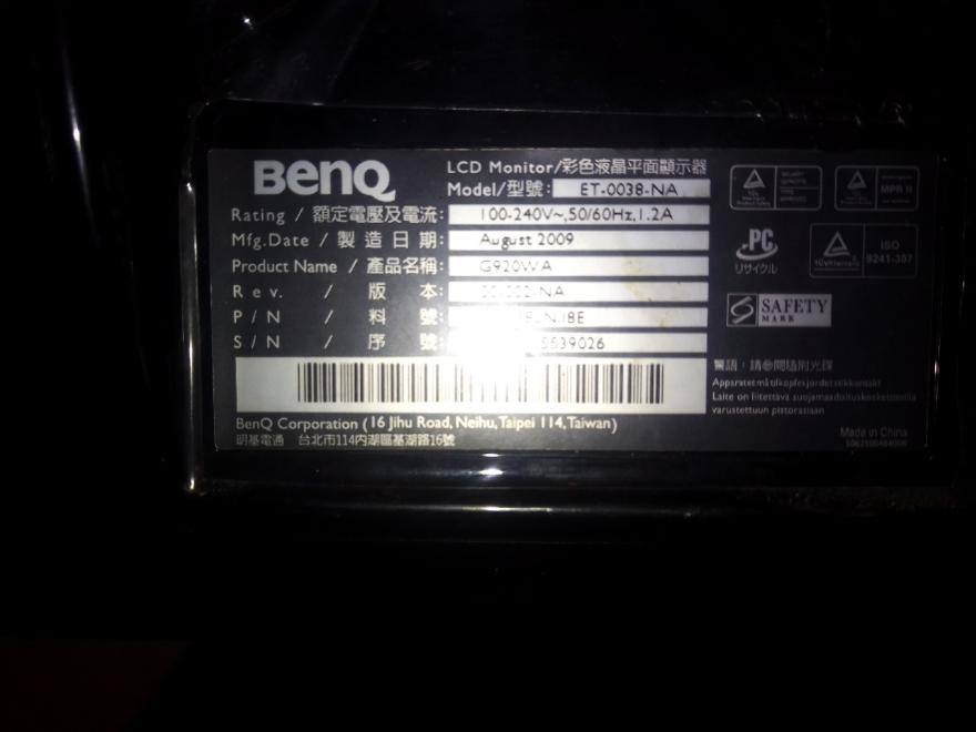 Монитор Benq ET-0038-NA