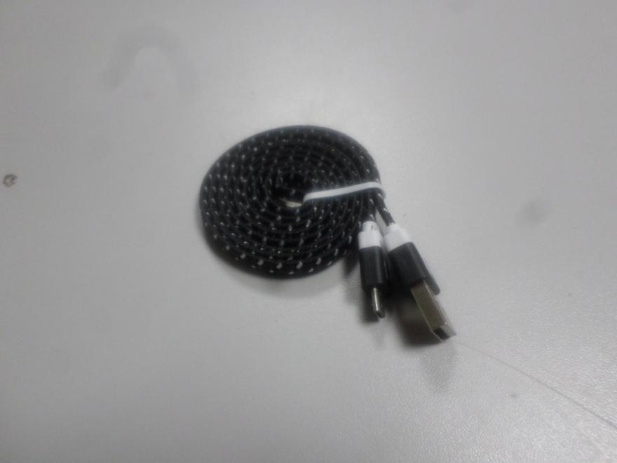 Кабель USB-microUSB плоский 1м